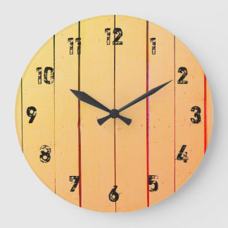 Reloj Redondo Grande Rustic Wood Planks Large Clock