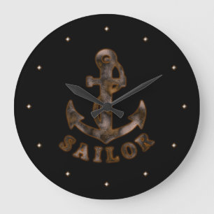 Reloj Redondo Grande Rusty Anchor