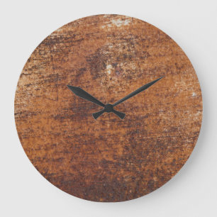 Reloj Redondo Grande Rusty Textured Surface