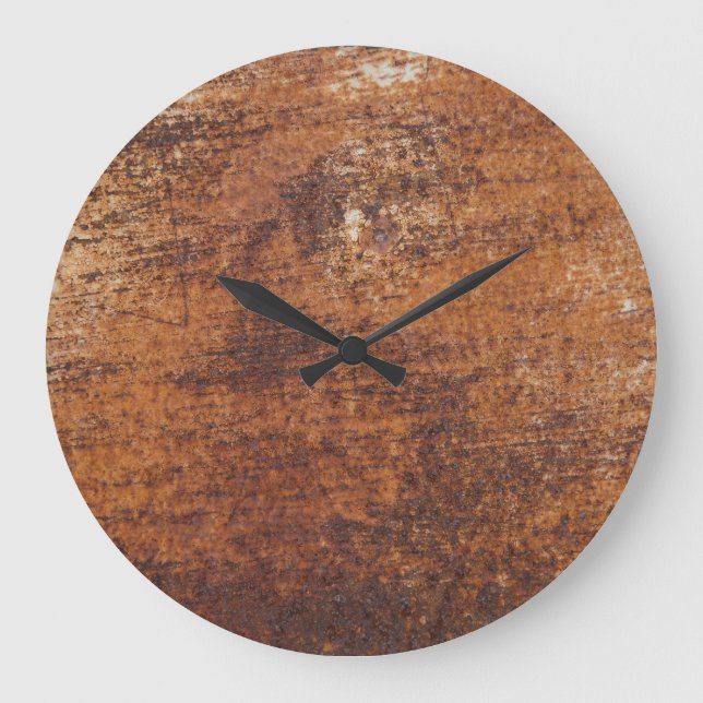Reloj Redondo Grande Rusty Textured Surface (Anverso)