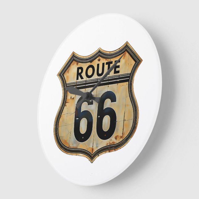 Reloj Redondo Grande Ruta 66 (Ángulo)