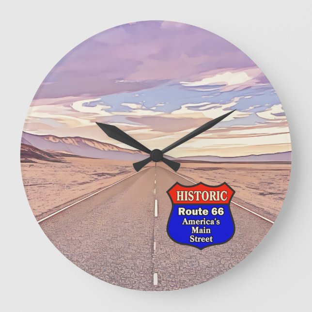 Reloj Redondo Grande Ruta histórica 66 (Anverso)