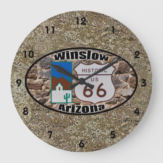 Reloj Redondo Grande Ruta Histórica 66 - Winslow, Arizona (Anverso)