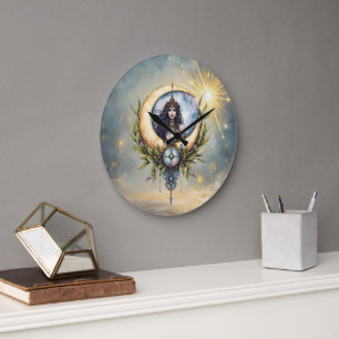 Reloj Redondo Grande Sacerdotisa de la Luna – Guardiana del Equilibrio 