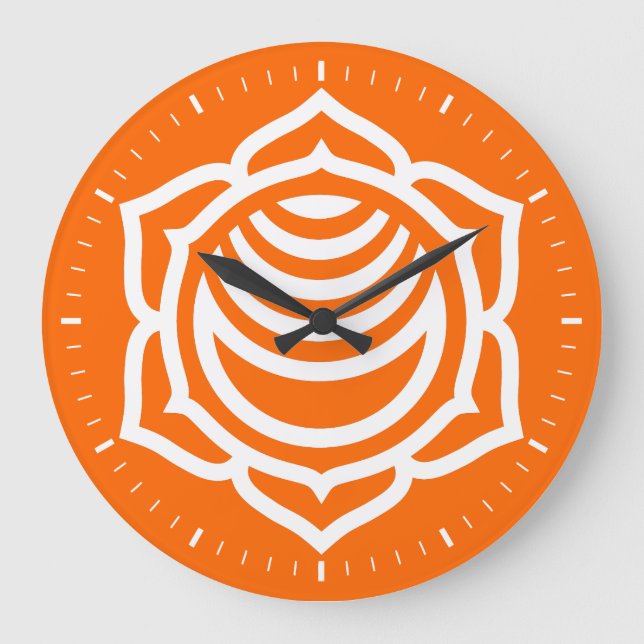 Reloj Redondo Grande Sacral Chakra Energy Wall Clock (Anverso)
