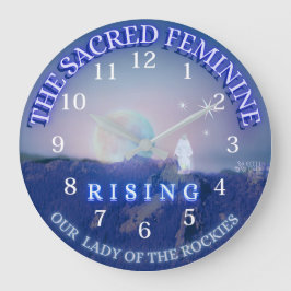 Reloj Redondo Grande Sacred Feminine Rising - Mother Mary Wall Clock