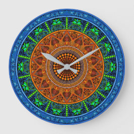Reloj Redondo Grande Sacred Geometry Mandala Clock