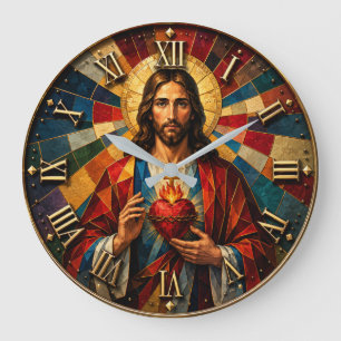 Reloj Redondo Grande Sacred Heart of Jesus