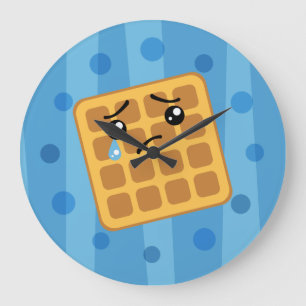 Reloj Redondo Grande Sad Waffle