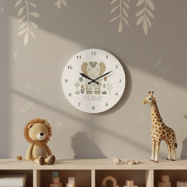 Reloj Redondo Grande Safari Portrait Elephant Ivory ID1264