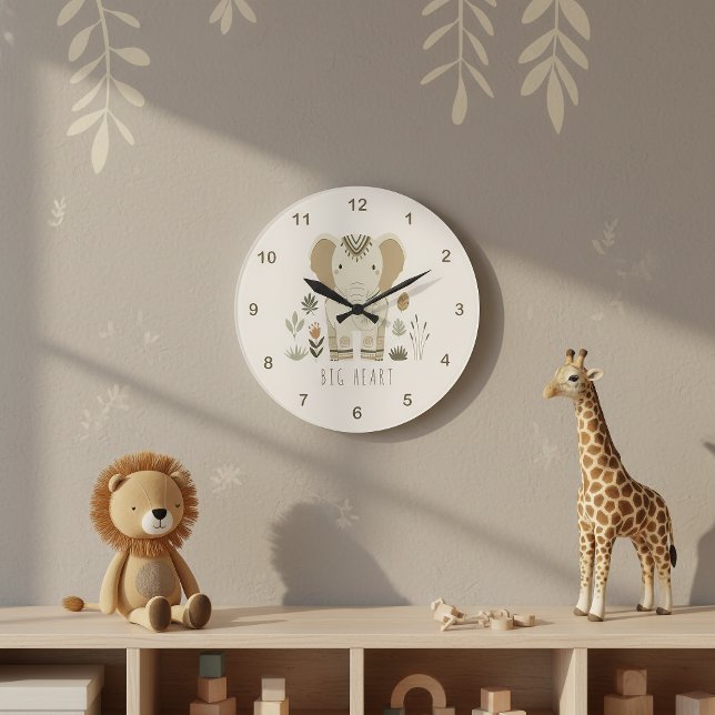 Reloj Redondo Grande Safari Portrait Elephant Ivory ID1264 (Subido por el creador)