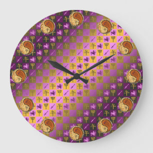 Reloj Redondo Grande Sagitario & Caballo de Madera
