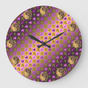 Reloj Redondo Grande Sagitario & Caballo de Tierra
