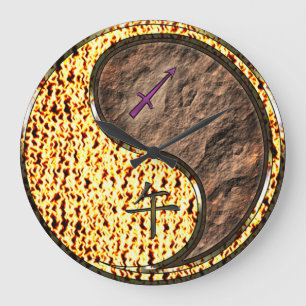 Reloj Redondo Grande Sagitario & Caballo de Tierra