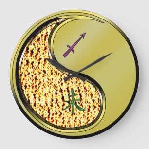 Reloj Redondo Grande Sagitario & Cabra de Metal