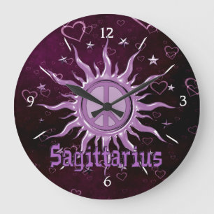 Reloj Redondo Grande Sagitario de Sun de la paz