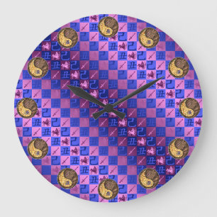 Reloj Redondo Grande Sagitario y Buey de Tierra