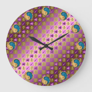 Reloj Redondo Grande Sagitario y Rata de Agua
