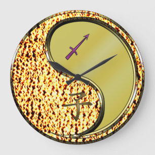 Reloj Redondo Grande Sagitario y Rata de Metal
