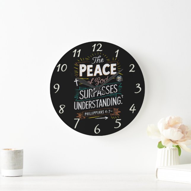 Reloj Redondo Grande Sagrada Escritura Adorada Camisa (Hogar)