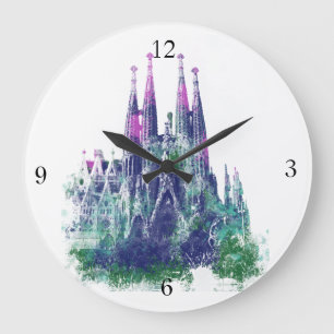 Reloj Redondo Grande Sagrada Familia Barcelona