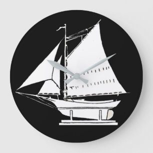 Reloj Redondo Grande sailboat silhouette