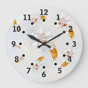 Reloj Redondo Grande Sakura - Flor de cerezo japonesa