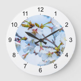 Reloj Redondo Grande Sakura - Flor de cerezo japonesa