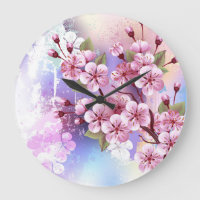 Sakura rosa sobre fondo de pintura