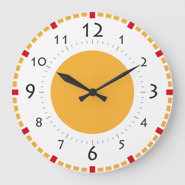 Reloj Redondo Grande Sala de desayunos Sunshine Retro Clock (Anverso)