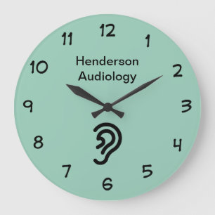 Reloj Redondo Grande Sala de espera de la oficina de audiología