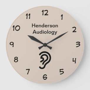 Reloj Redondo Grande Sala de espera de oficina de audiología