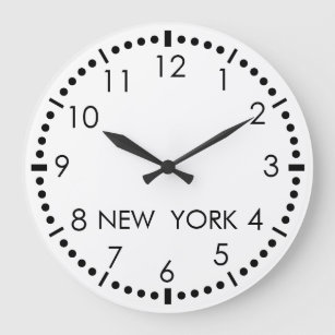 Reloj Redondo Grande Sala de redacción sencilla de Nueva York