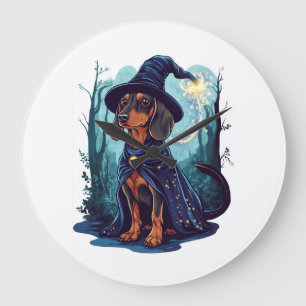 Reloj Redondo Grande Salchicha Mágica Wizard Wiener