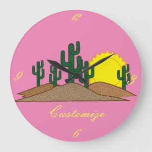 Reloj Redondo Grande Salida del sol verde Thunder_Cove del desierto del