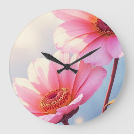 Reloj Redondo Grande Salmon con un beso de sol