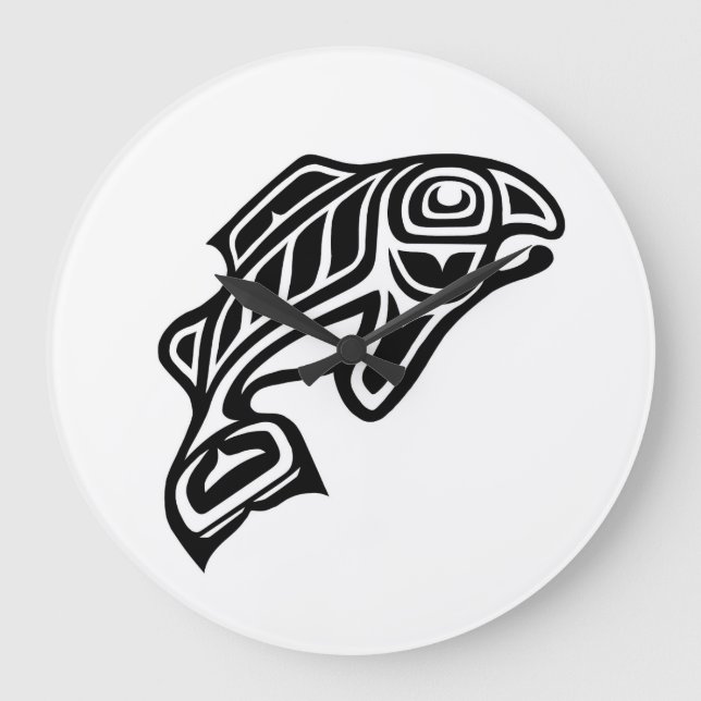 Reloj Redondo Grande Salmon Design Clock (Anverso)