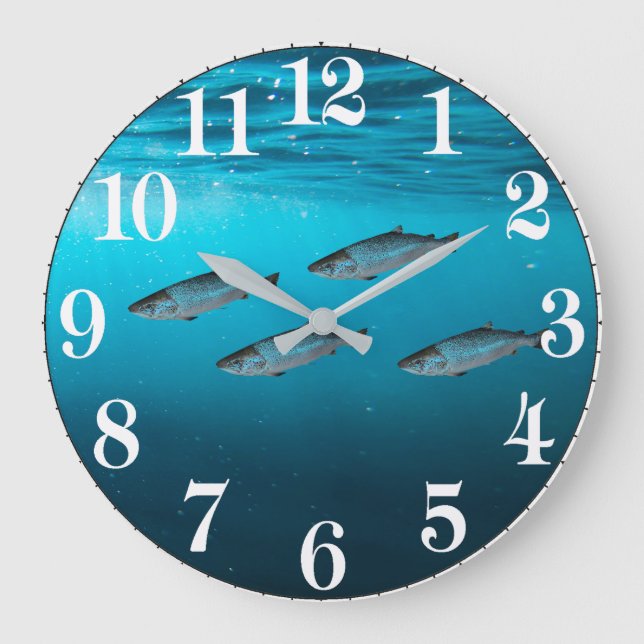 Reloj Redondo Grande Salmon image for Acrylic Wall Clock (Anverso)