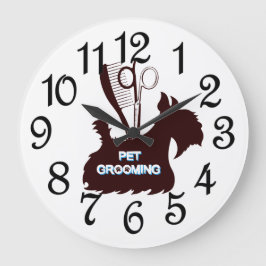 Reloj Redondo Grande Salón de aseo para mascotas