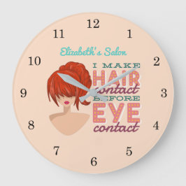 Reloj Redondo Grande Salón RETRO Hair Stylist personalizado