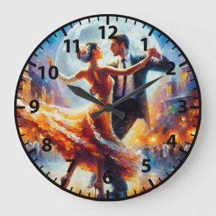 Reloj Redondo Grande Salto de baile Parejas de baile Swing Dance