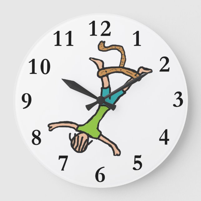 Reloj Redondo Grande Salto de Bungee (Anverso)