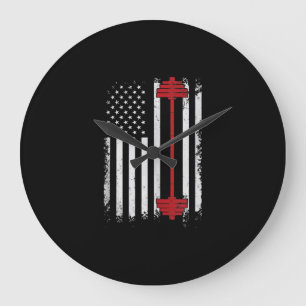 Reloj Redondo Grande Saltos planos de elevación de peso, entrenamiento