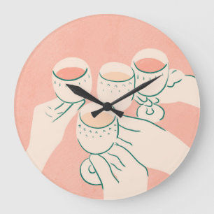 Reloj Redondo Grande Saludos a los buenos tiempos