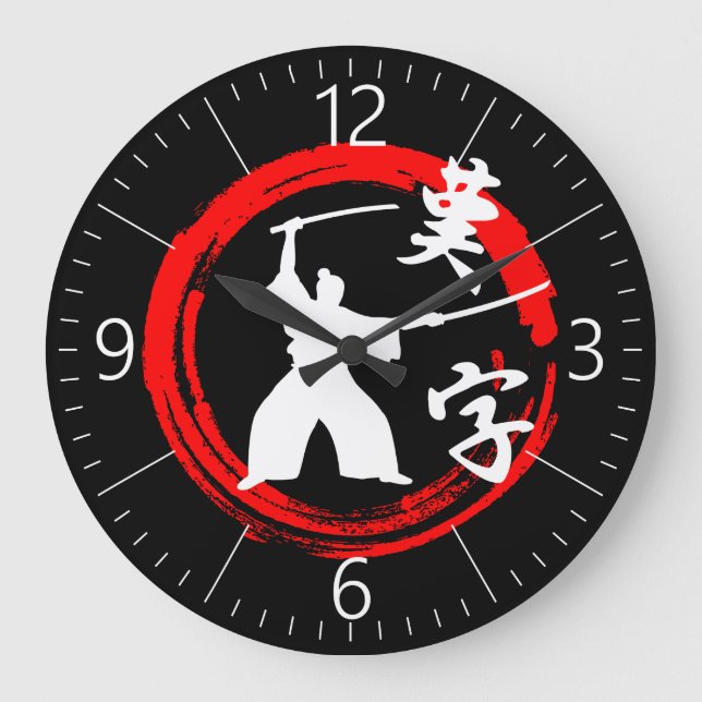 Reloj Redondo Grande Samurai (Anverso)