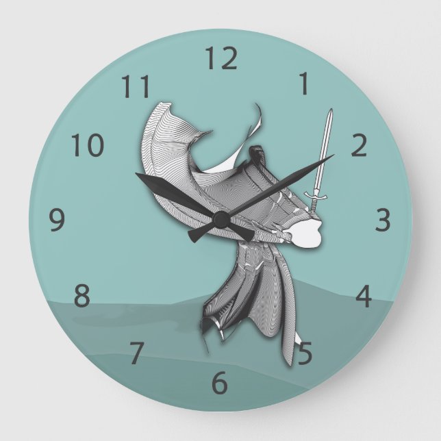 Reloj Redondo Grande Samurai digital (Anverso)
