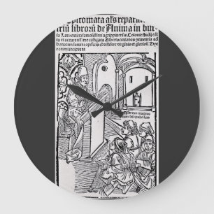 Reloj Redondo Grande San Alberto Magno Doctor Universal del Arte