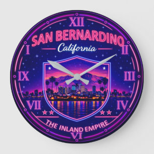 Reloj Redondo Grande San Bernardino California Mountain Skyline