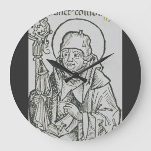 Reloj Redondo Grande San Columbano Apóstol de los Pictos