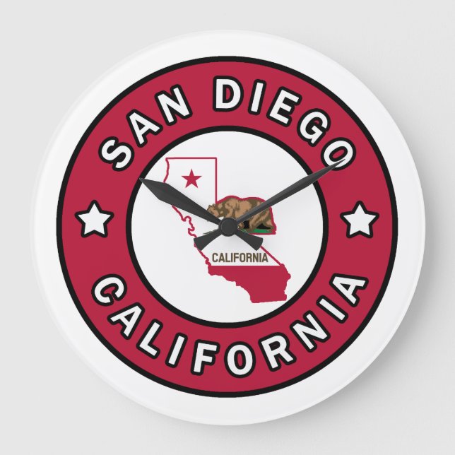 Reloj Redondo Grande San Diego California (Anverso)